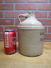 Load image into Gallery viewer, LEIGH & COOK PRINCETON NJ Old Stoneware Advertising Jug Grocery Store Sign Ad