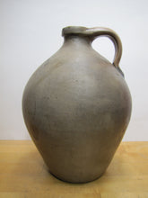 Load image into Gallery viewer, CLARK & FOX ATHENS Antique Stoneware Ovoid Jug w Handle Grocery Distillery 19c