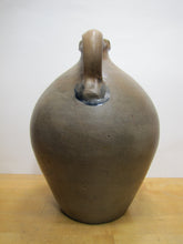 Load image into Gallery viewer, CLARK & FOX ATHENS Antique Stoneware Ovoid Jug w Handle Grocery Distillery 19c