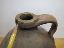 Load image into Gallery viewer, CLARK & FOX ATHENS Antique Stoneware Ovoid Jug w Handle Grocery Distillery 19c