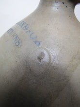 Load image into Gallery viewer, CLARK & FOX ATHENS Antique Stoneware Ovoid Jug w Handle Grocery Distillery 19c