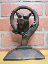 Load image into Gallery viewer, Devil Dog Gargoyle Serpent Monster Beast Old Japanned Copper Flash Doorstop