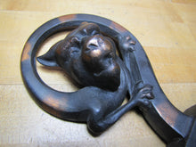 Load image into Gallery viewer, Devil Dog Gargoyle Serpent Monster Beast Old Japanned Copper Flash Doorstop