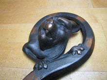 Load image into Gallery viewer, Devil Dog Gargoyle Serpent Monster Beast Old Japanned Copper Flash Doorstop
