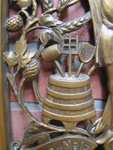 Load image into Gallery viewer, 1930s DEHLS & STEIN NEWARK NJ GOD PROVIDES HOPS & MALTS Bronze Beer Plaque Sign