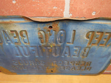 Load image into Gallery viewer, KEEP LONG BEACH BEAUTIFUL RESPECT SHRUBS PLEASE KEEP OFF Original Old Ad Sign