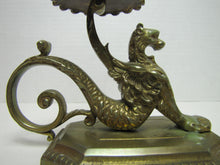 Load image into Gallery viewer, GRIFFIN MONSTER BEAST Antique Bronze Brass Chamberstick Candle Holder Ornate