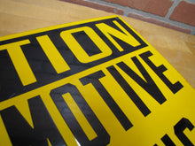 Load image into Gallery viewer, CAUTION LOCOMOTIVE CROSSING Original Old Porcelain Sign Train Station Railroad