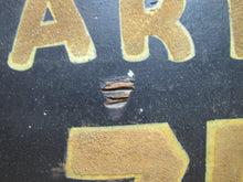 Load image into Gallery viewer, KARTING 75c Old Black & Gold Smaltz Reflective Painted Wooden Advertising Sign