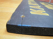 Load image into Gallery viewer, KARTING 75c Old Black & Gold Smaltz Reflective Painted Wooden Advertising Sign