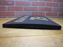 Load image into Gallery viewer, KARTING 75c Old Black & Gold Smaltz Reflective Painted Wooden Advertising Sign
