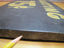 Load image into Gallery viewer, KARTING 75c Old Black & Gold Smaltz Reflective Painted Wooden Advertising Sign