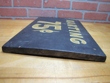 Load image into Gallery viewer, KARTING 75c Old Black & Gold Smaltz Reflective Painted Wooden Advertising Sign