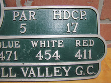 Load image into Gallery viewer, HOPEWELL VALLEY GC GOLF & COUNTRY CLUB NJ Hole 4 Course Plaque Marker Sign Ad