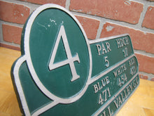 Load image into Gallery viewer, HOPEWELL VALLEY GC GOLF & COUNTRY CLUB NJ Hole 4 Course Plaque Marker Sign Ad