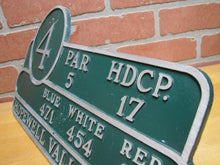 Load image into Gallery viewer, HOPEWELL VALLEY GC GOLF & COUNTRY CLUB NJ Hole 4 Course Plaque Marker Sign Ad