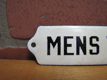 Load image into Gallery viewer, MENS TOILET Original Old Porcelain Sign Restroom Bathroom Diner Shop Bar Pub B&B