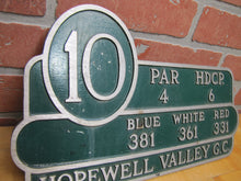 Load image into Gallery viewer, HOPEWELL VALLEY GC GOLF & COUNTRY CLUB NJ Hole 10 Course Plaque Marker Sign Ad