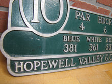 Load image into Gallery viewer, HOPEWELL VALLEY GC GOLF & COUNTRY CLUB NJ Hole 10 Course Plaque Marker Sign Ad