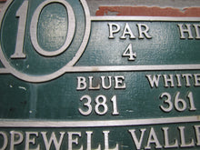 Load image into Gallery viewer, HOPEWELL VALLEY GC GOLF & COUNTRY CLUB NJ Hole 10 Course Plaque Marker Sign Ad