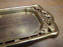 Load image into Gallery viewer, W E GROW BROTHERHOOD CIGAR STORE SUNBURY PA Old Advertising Tray Card Tip Ornate