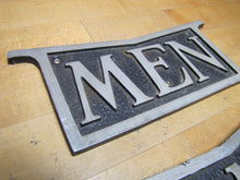 Load image into Gallery viewer, MEN WOMEN Pair Old Signs Bathroom Restroom Gas Station Diner Bar Pub Tavern Shop