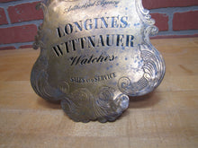 Load image into Gallery viewer, LONGINES WITTNAUER WATCHES Original Old Brass Store Display Advertising Sign