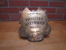 Load image into Gallery viewer, LONGINES WITTNAUER WATCHES Original Old Brass Store Display Advertising Sign
