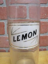 Load image into Gallery viewer, LEMON Antique Reverse Under Glass Label Bottle Soda Fountain Apothecary Bar Pub