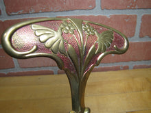 Load image into Gallery viewer, Antique Bronze Art Nouveau Hanger Hook Bracket Butterfly Flower ornate brass wsh