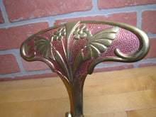 Load image into Gallery viewer, Antique Bronze Art Nouveau Hanger Hook Bracket Butterfly Flower ornate brass wsh