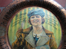 Load image into Gallery viewer, GE EDISON Lamps Light Bulbs Original Old Foreign Advertising Tin Tip Tray Sign