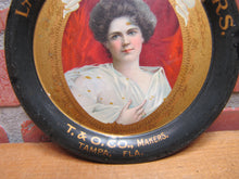 Load image into Gallery viewer, LA TOCO HAVANA CIGARS T&O Co Makers TAMPA FLA Old Advertising Tin Tip Tray Sign