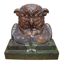 Load image into Gallery viewer, OWL Antique Doorstop Decorative Art Statue Cast Iron JUDD Mfg Co 1243 10+ lbs