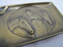 Load image into Gallery viewer, GEO WASHINGTON MASONIC MEMORIAL Old Souvenir Brass Tray Card Tip Pin 3 HORSES