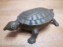 Load image into Gallery viewer, GRAND RAPIDS BRASS Co MICH Mfgr's Refrigerator & Furniture Hdw Old Match Holder Figural Turtle Advertising