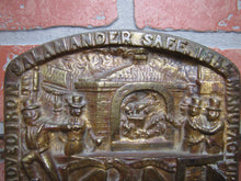 Load image into Gallery viewer, SALAMANDER SAFE EVANS & WATSON PHILADELPHIA Ornate Antique Bronze Sign Plaque
