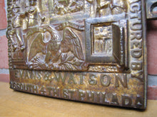 Load image into Gallery viewer, SALAMANDER SAFE EVANS & WATSON PHILADELPHIA Ornate Antique Bronze Sign Plaque