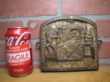 Load image into Gallery viewer, SALAMANDER SAFE EVANS & WATSON PHILADELPHIA Ornate Antique Bronze Sign Plaque