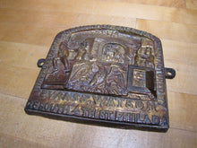 Load image into Gallery viewer, SALAMANDER SAFE EVANS & WATSON PHILADELPHIA Ornate Antique Bronze Sign Plaque