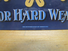 Load image into Gallery viewer, BRONCHO BUSTER BRACE OHIO SUSPENDER Co Antique Advertising Sign Whitehead & Hoag
