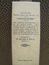 Load image into Gallery viewer, BRONCHO BUSTER BRACE OHIO SUSPENDER Co Antique Advertising Sign Whitehead & Hoag Crystaloid Newark NJ