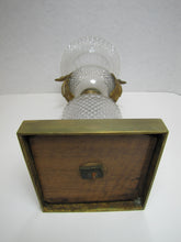 Load image into Gallery viewer, Antique Decorative Arts Vase Swan Handles Bronze Brass Crystal Glass Ornate