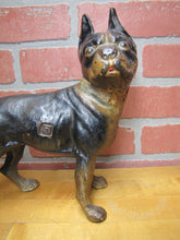 Load image into Gallery viewer, BOSTON TERRIER BULLDOG DOG Antique Cast Iron Doorstop Old Paint Unusual Version
