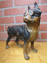 Load image into Gallery viewer, BOSTON TERRIER BULLDOG DOG Antique Cast Iron Doorstop Old Paint Unusual Version