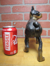 Load image into Gallery viewer, BOSTON TERRIER BULLDOG DOG Antique Cast Iron Doorstop Old Paint Unusual Version