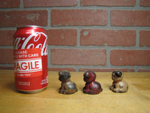 Load image into Gallery viewer, 3 Antique Cast Iron Fido Dog Paperweights Small Decorative Desk Shelf Art Statue