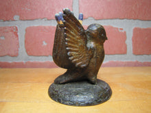 Load image into Gallery viewer, SPREAD WINGED OWL Antique Decorative Arts Cast Metal Match Holder Safe Vesta