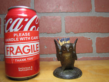 Load image into Gallery viewer, SPREAD WINGED OWL Antique Decorative Arts Cast Metal Match Holder Safe Vesta