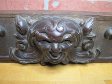 Load image into Gallery viewer, Devil Beast Head Licking Tongue Antique Wooden Carved High Relief Salvage Panel